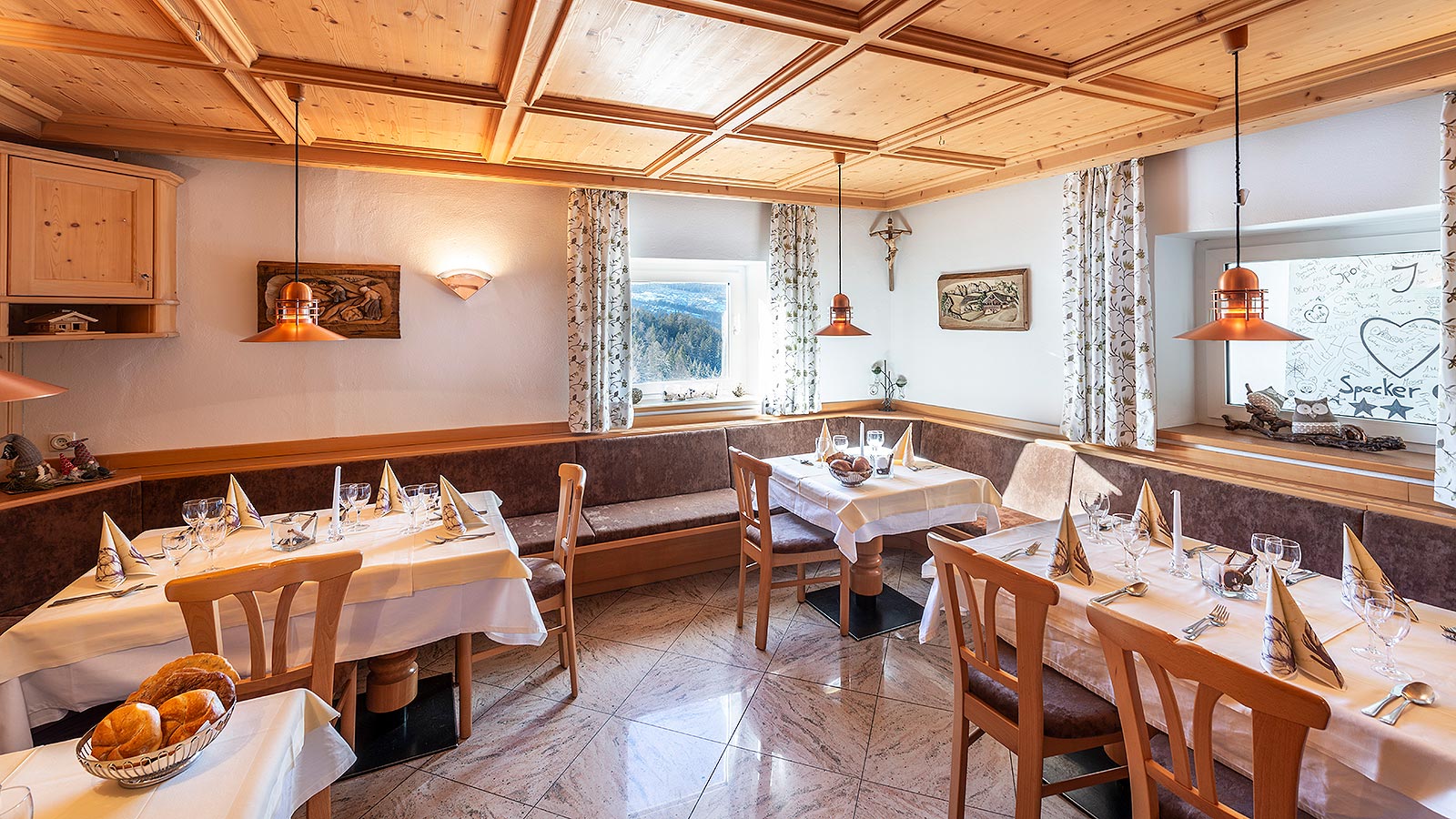 Il ristorante del Gasthof Specker a Obereggen